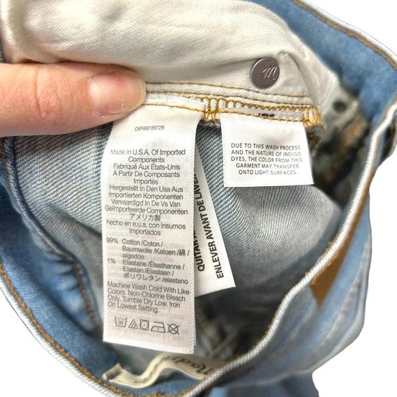 Madewell The‎ Petite Perfect Vintage Straight Jean Danby Wash: Knee-Rip Edition - Picture 10 of 11
